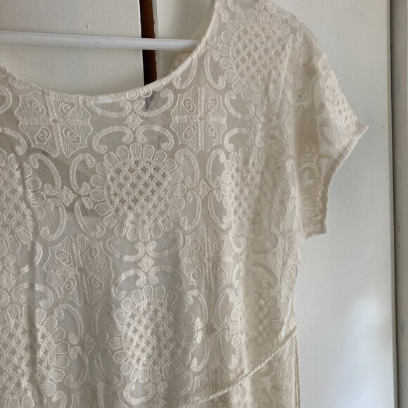 Lacy floor length Anthropologie dress - Picture 2 of 6